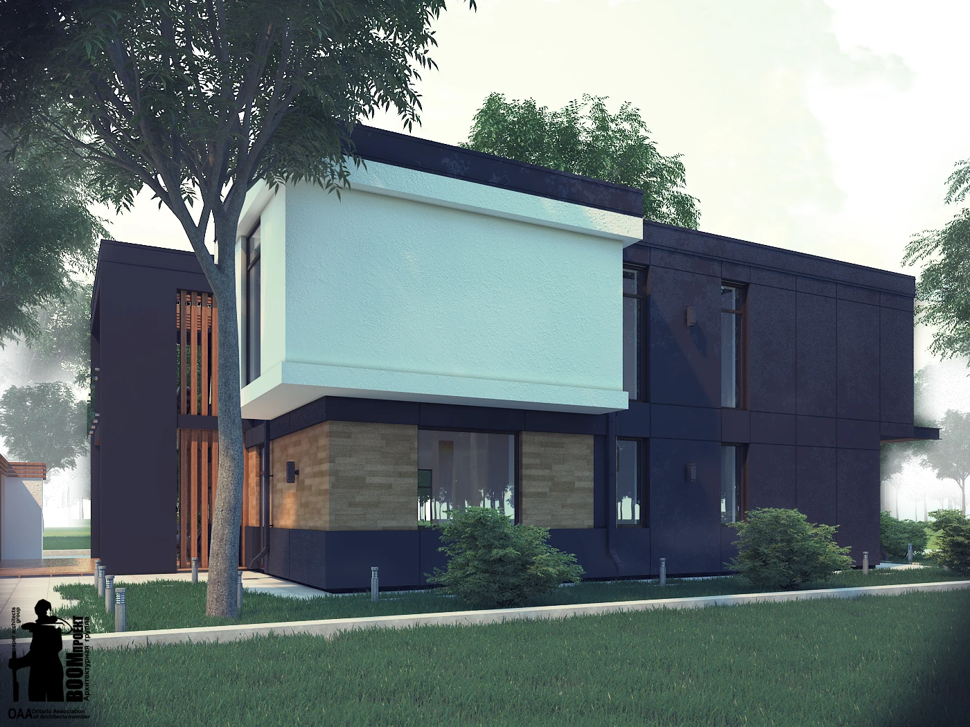 MODERN RESIDENTIAL HOUSE ARCHITECTURAL PROJECT gallery image 4