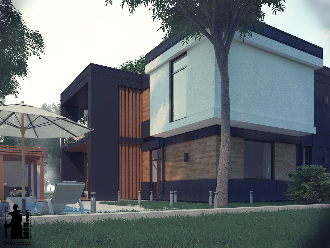MODERN RESIDENTIAL HOUSE ARCHITECTURAL PROJECT gallery image 5